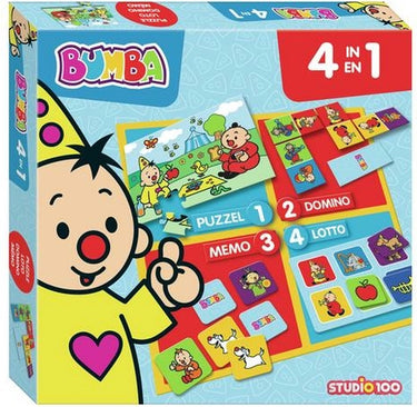 Bumba bordspel - 4 in 1 - puzzel, lotto, domino en memo