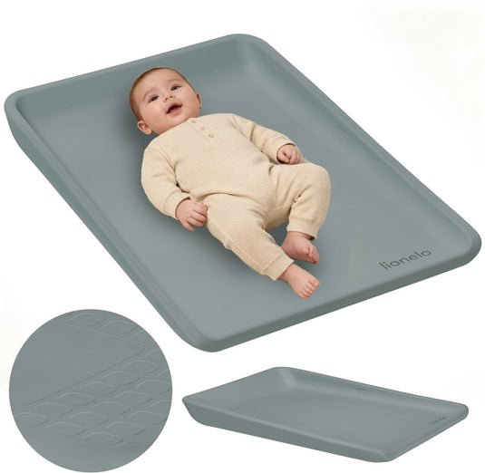 Lionelo megs verschoonkussen aankleedkussen – multifunctioneel waterdicht verschoonmatje met verhoogde randen, antislip pu-schuim – comfortabel, veilig hygiënisch (70×49×7 cm)