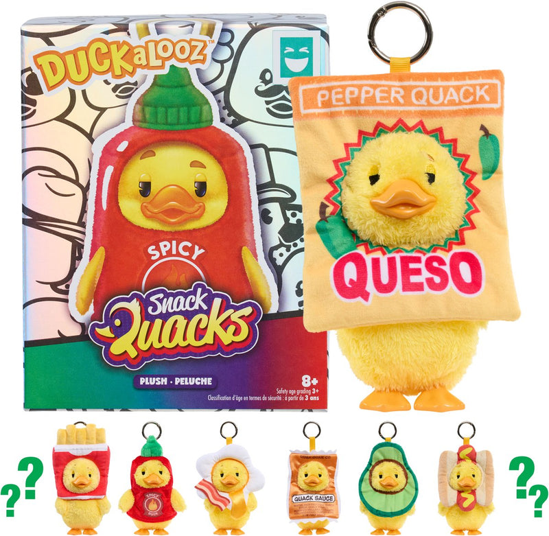 Afbeelding laden in galerijviewer, Just play happy haul duckalooz snack quack pluche sleutelhanger
