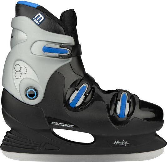 Nijdam ijshockeyschaatsen - volwassenen - hardboot - zwart blauw - maat 40
