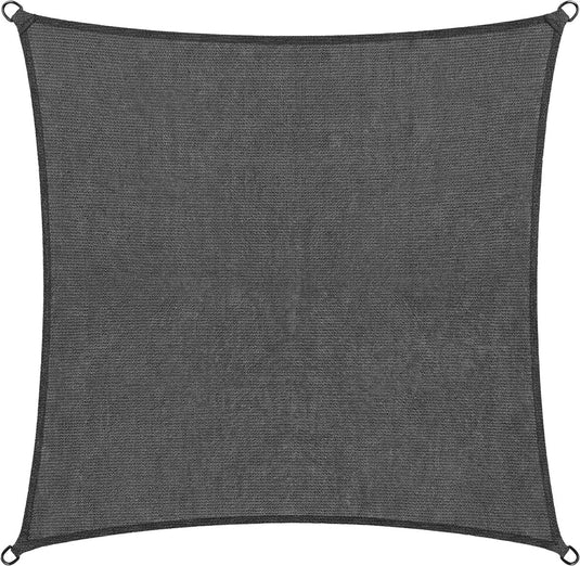 Abbey camp schaduwdoek - hdpe - 3 x 3 m - grijs - zonnedoek - rvs ringen - aswan-300