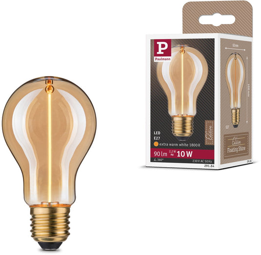 Paulmann floating shine standaard 230 v led-gloeilamp e27 90lm 2,2w 1800k goud