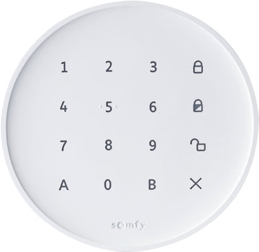 Somfy home alarm essential keypad - cijfercode voor aan- en uitzetten draadloos alarmsysteem - ontvang melding als code wordt gebruikt