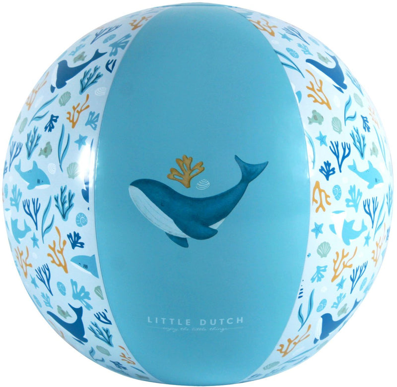 Cargue la imagen en el visor de la galería, Little dutch strandbal blauw 35 cm ocean dreams
