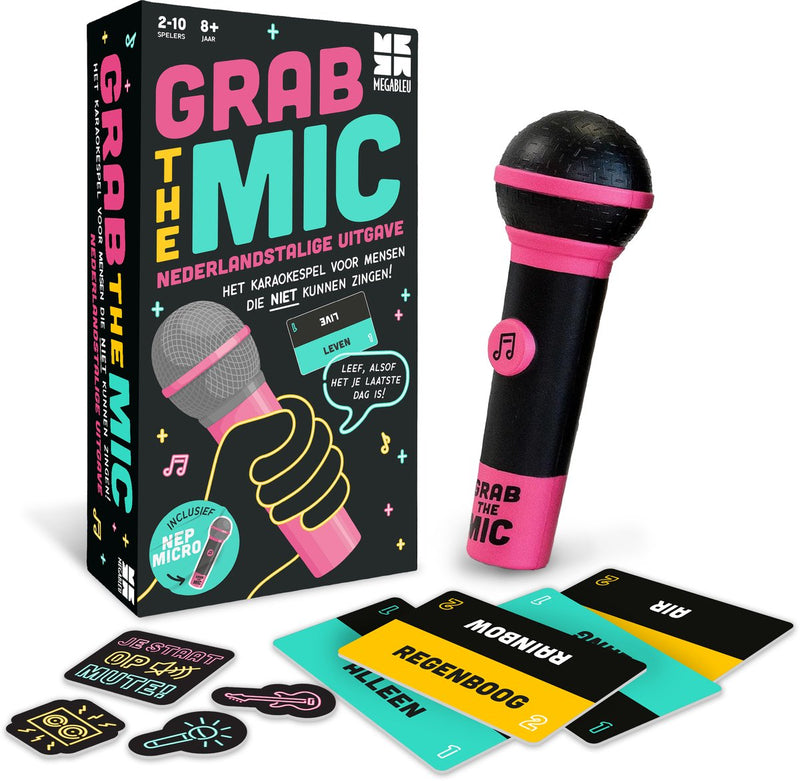 ギャラリービューアに画像をロードする, Megableu grab the mic - karaoke partyspel - muziekspel voor 2-10 spelers - bekend van tiktok - nederlandstalige versie
