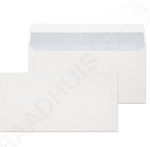 Raadhuis dienstenvelop dl (ea5 6) - 110x220mm - venster links - met plakstrip - wit - 500 stuks - envelop