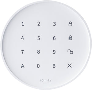 Somfy home alarm essential keypad - cijfercode voor aan- en uitzetten draadloos alarmsysteem - ontvang melding als code wordt gebruikt