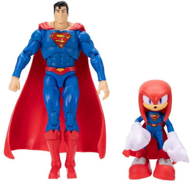 Jakks sonic dc knuckles (6 cm) superman (13 cm) meerkleurige figuuren