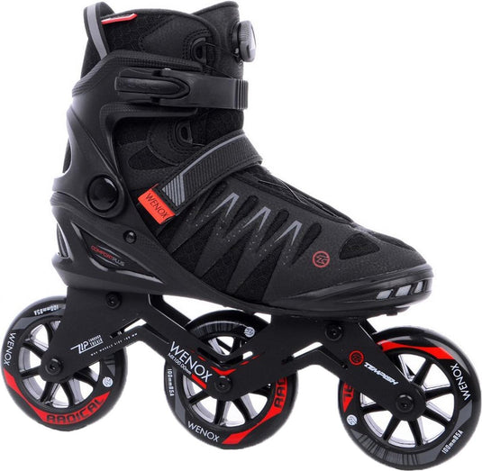 Tempish – wenox top 100 – skeelers – inline skates – heren – zwart – high-speed 100mm wielen comfort fit – maat 43