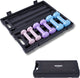 Hush sport - dumbbells kofferset 6 kg - 6 halters (2x 0,5kg, 2x 1kg, 2x 1,5kg) - vinyl coating met antislip grip - inclusief handige opbergkoffer - voor krachttraining, fitness yoga