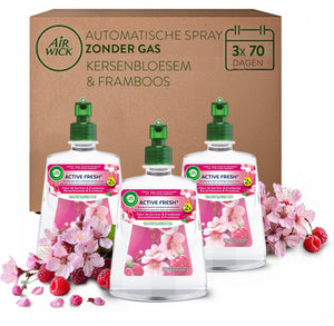 Air wick - active fresh luchtverfrisser kersenbloesem + 3 navullingen