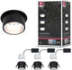 Paulmann led-inbouwlamp 3-step-dim gil coin basisset ip44 rond 68 mm coin 3x6w 3x470lm 230v dimbaar 2700k zwart mat, staal geborsteld