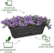 Elho green basics balkonbak allin1 70 - plantenbak voor balkon buiten - ø 68.5 x h 16.5 cm - living black