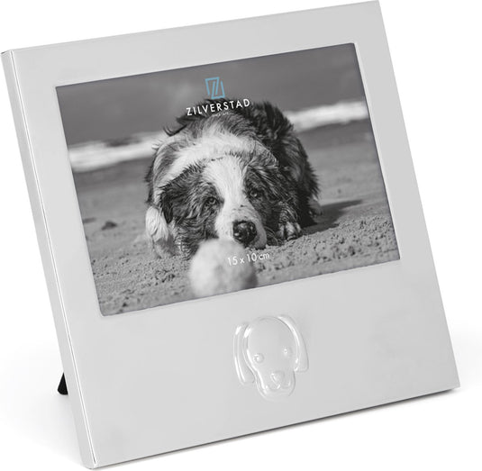 Zilverstad - fotolijst hond 15x10 verzilverd
