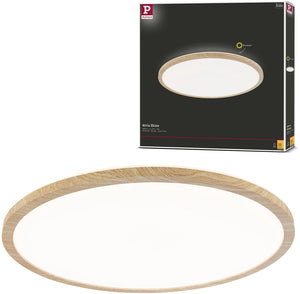 Paulmann led-paneel atria shine backlight ip44 rond 420 mm 22w 2300lm 3000k houtlook