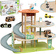 Lobbes speelgoed bv classic world houten duurzame garage met accessoires, 19dlg.