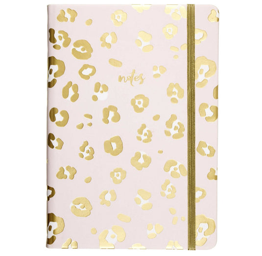 Eccolo notitieboek - leopard - lijn - ca.15x20cm - met elastiek sluiting - ec-d447u