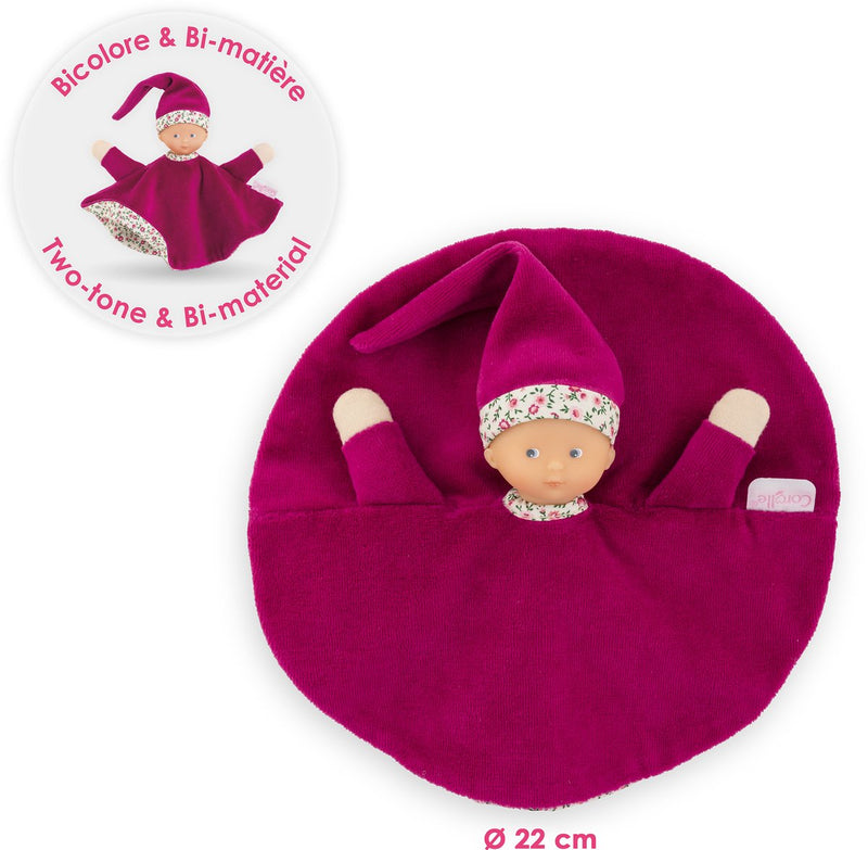 Afbeelding laden in galerijviewer, Corolle knuffeldoek roze grenadine baby knuffelpopje 17cm zacht speelgoed.

