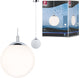 Paulmann hanglamp globe ip44 e27 max. 20w satijn, chroom dimbaar
