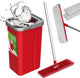 Greenblue green blue maxiclean - dweilsysteem - vlakke dweil met een emmer - platte mopset met 2 in 1 vloerwisser mop - reiniger 360° draaibare