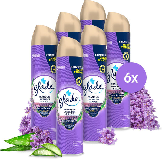 Glade aerosol tranquil lavender aloe