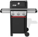 Weber spirit e-310 - gasbarbecue - zwart - 3 branders met 7,8 kw vermogen - porselein geëmailleerde gietijzeren grillrooster - 2 zijtafels - 2 duurzame wielen - kast met deur