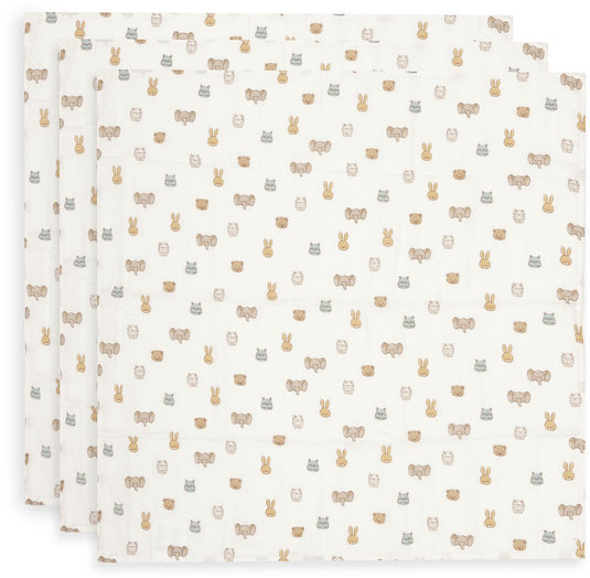 Jollein hydrofiele doek small - 70x70cm - jollies - 3 stuks