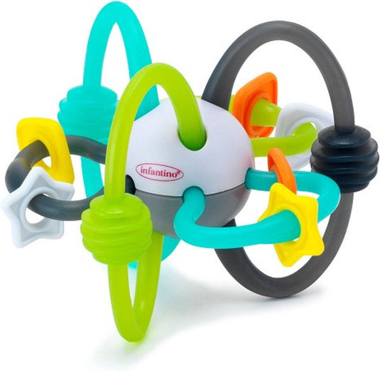 Infantino shake teether flexibele rammelaar bal