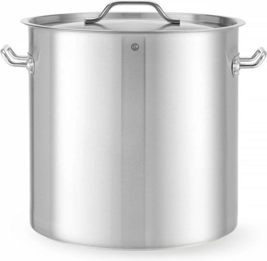 Hendi grote kookpan met deksel – 50l – inductiegeschikt – koelblijvende handgrepen – matte afwerking