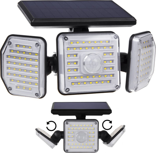 Maclean - solar led-lamp met bewegingssensor - ip65 4w 320lm 4000k - 3 bedrijfsmodi
