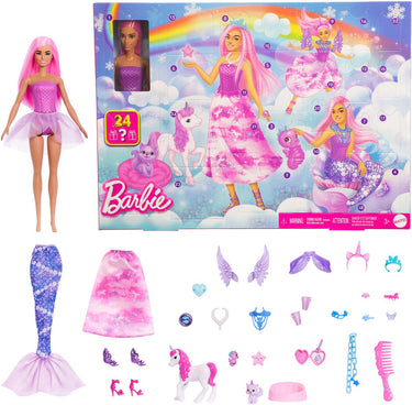 Barbie adventskalendar met modepop en 24 verrassende accessoires