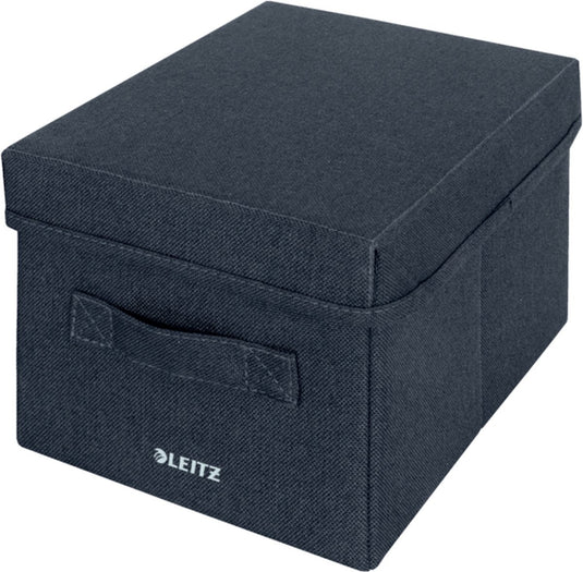 Leitz stoffen opbergdoos met deksel klein, set van 2