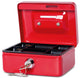 Maul geldkist muntinworp munteninzet 10.5 x 12.5 x 6.1 cm rood