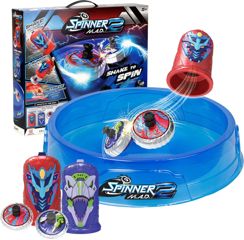Afbeelding laden in galerijviewer, Silverlit spinner mad 2 deluxe battle pack - 2 shakers, 2 spinners, 1 battle arena

