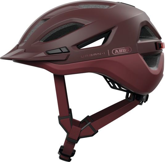 Abus fietshelm urban-i 4.0 ace chestnut red s - 51-55 cm - rood - geschikt voor gebruik op elektrische fietsen - stadsfietsen - 260 g