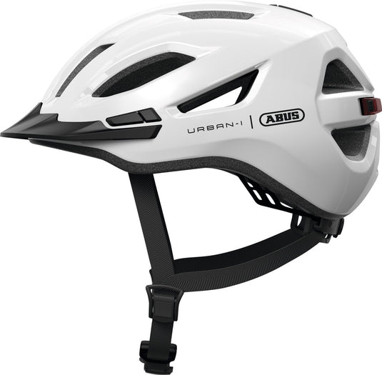 Abus fietshelm urban-i 4.0 shiny white s - 51-55 cm - wit - geschikt voor gebruik op elektrische fietsen - stadsfietsen - 250 g