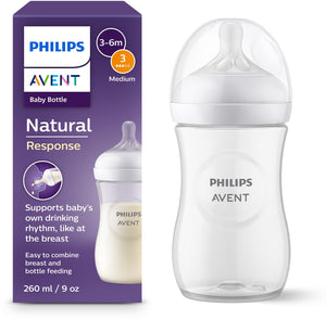 Philips avent natural response - babyfles - 1 stuk - 260ml- flow 3 - scy903 01
