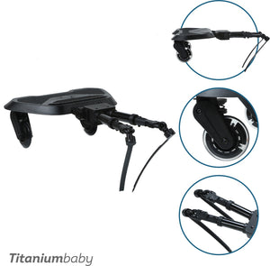 Titanium baby meerijdplankje smart joy2ride black