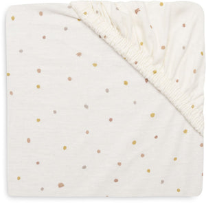 Jollein hoeslaken wieg - 40 50x80 90cm - jersey - kangaroots - dusty dot
