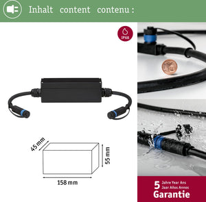 Paulmann plug shine connection box voor loxone compact dimmer ip68 max. 150w wit