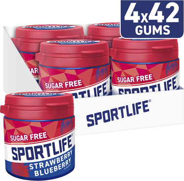 Sportlife strawberry blueberry pot - aardbei bosbessensmaak - 4x99g