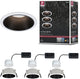Paulmann led-inbouwlamp 3-step-dim cole coin set van 3 ip44 rond 88 mm coin 3x6w 3x470lm 230v dimbaar 2700k wit, zwart mat