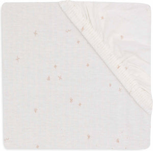 Jollein baby - hoeslaken jersey 70 75x140 150cm - ledikant babybed - zacht katoen - twinkling wild rose