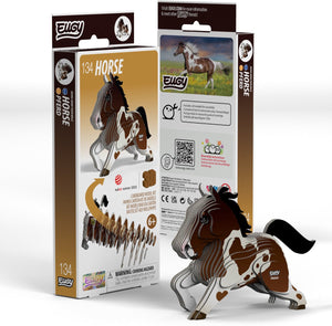 Eugy 3d puzzel - paard - boerderijdieren - duurzaam - verzamel ze allemaal - 6 jaar