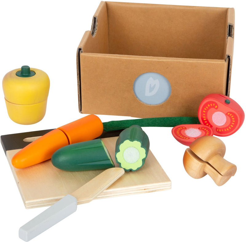 Afbeelding laden in galerijviewer, Small foot - houten snij- en speeleten groenten set, 13dlg.
