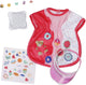 Baby born poppen strandoutfit multicolor met zonnebescherming.