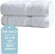 Hush. living hush living - gastendoek - set van 2 - 33×50 cm - 100% katoen - zware kwaliteit 500g m2 - stijlvol boord en ophanglus - wit