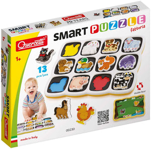 Quercetti vormenpuzzel boerderij junior 12 stukjes