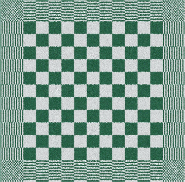 Ddddd barbeque keukendoek - set van 6 - katoen - geruit - 50x55 cm - groen