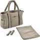 Béaba paris puffy luiertas - trendy gewatteerde verzorgingstas - verzorgingstas met verzorgingsmatje koelvak - 10 vakken - kinderwagen- trolleybevestiging - gazelle - unisex babytas - babytas 25l - groen